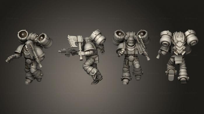 Military figurines (chainaxe assault 05, STKW_4229) 3D models for cnc