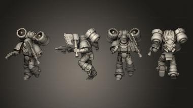 Military figurines chainaxe assault 05 3d model