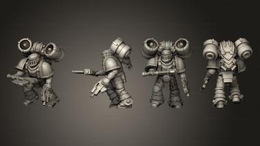 Military figurines chainaxe assault 06 3d model