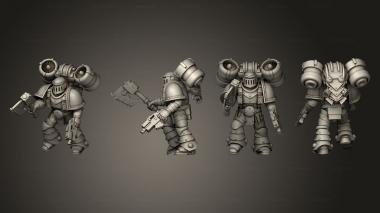 Military figurines chainaxe assault 07 3d model