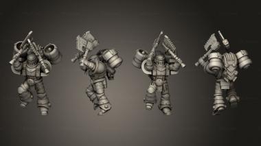 Military figurines chainaxe assault 08 3d model