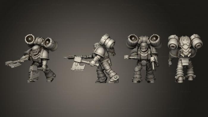 Military figurines (chainaxe assault 09, STKW_4233) 3D models for cnc