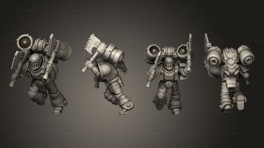 Military figurines chainaxe assault 10 3d model