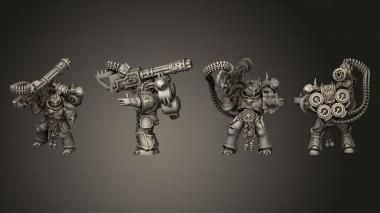 Military figurines Chaincannon Pose 2 by VJ 3d model