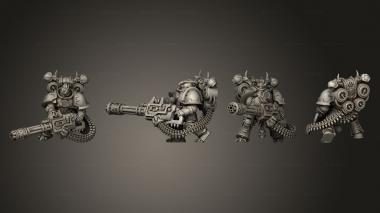 Military figurines Chaincannon Pose 3 by VJ 3d model