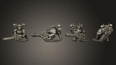 Military figurines Chaincannon Pose 4 by VJ 3d model