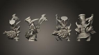 Military figurines Chaos Dwarves 02 3d model