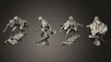 Military figurines Chaos Goddess dynamic cloak 3d model