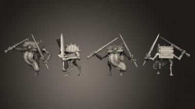 Military figurines Chest Mimic Swords 3d model