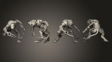 Military figurines Clawpack Melee 4 3d model