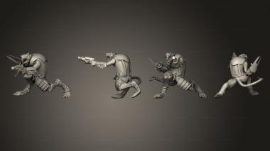Military figurines Clawpack Melee V 7 3d model