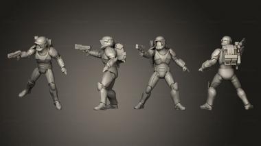 Military figurines CLONE COMMANDO 4 3d model