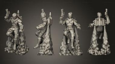 Military figurines cobbflying pistol 3d model