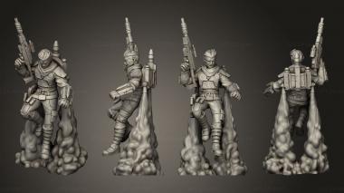 Military figurines cobbflying rifle 3d model