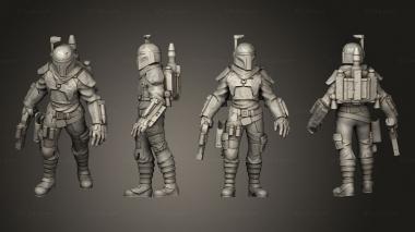 Military figurines cobbhelmeted pistol 3d model