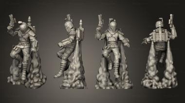 Military figurines cobbhelmetedflying pistol 3d model