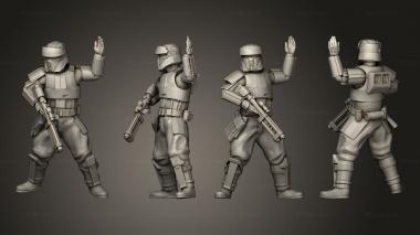 Military figurines Combat Beachtrooper Commander 3d model