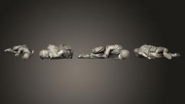 Military figurines Combat Dead Insurgent 3d model