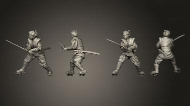 Military figurines Combat Feudal Wars Master Ruku 3d model