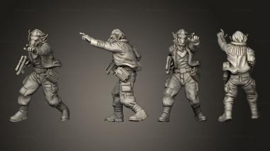 Military figurines Combat Insurgent Field Commander 3d model