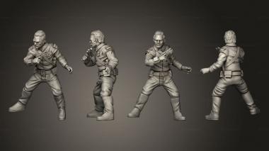 Military figurines Combat Insurgent Scoundrel Commander 3d model