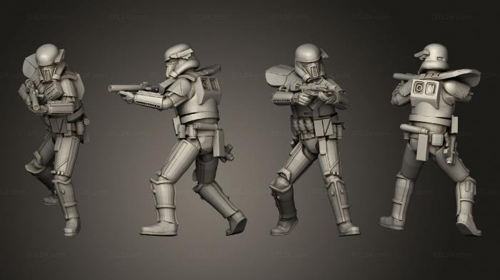 Military figurines (Combat Necro Trooper 1, STKW_4463) 3D models for cnc
