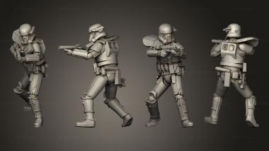 Military figurines Combat Necro Trooper 1 3d model