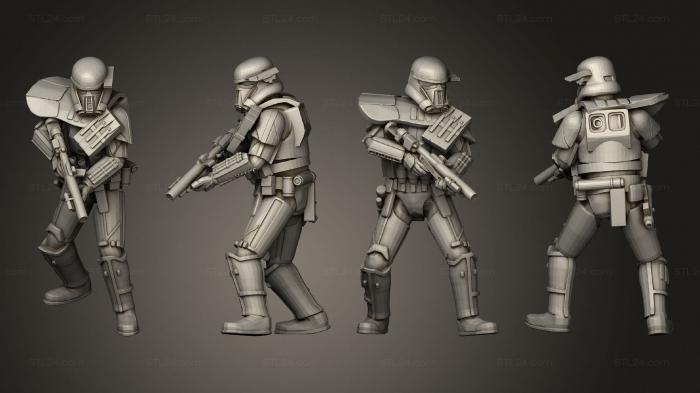 Military figurines (Combat Necro Trooper 3, STKW_4464) 3D models for cnc