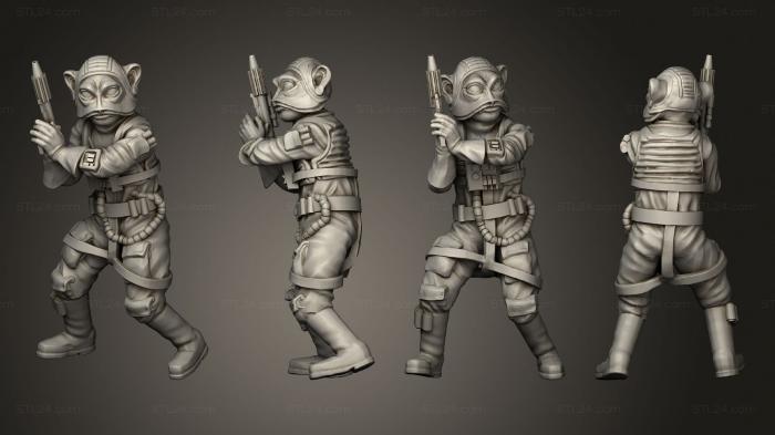 Military figurines (Combat pilot 1, STKW_4472) 3D models for cnc