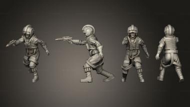 Military figurines Combat pilot 2 3d model