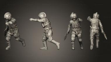 Military figurines Combat Pilot 3 3d model