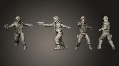 Military figurines Combat rebel captain 1 3d model