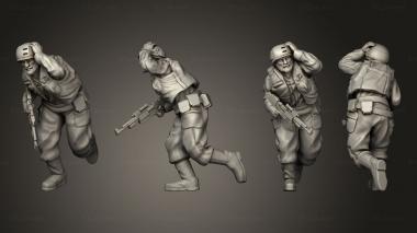 Military figurines Combat Running Trooper 3d model