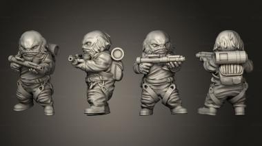 Military figurines Combat Short Stack Demolitions expert 3d model