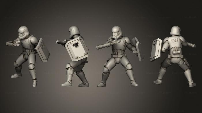 Military figurines (Combat Sovereign riot Trooper, STKW_4489) 3D models for cnc