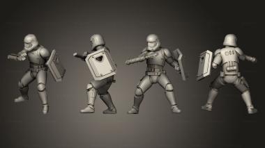Military figurines Combat Sovereign riot Trooper 3d model