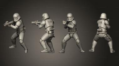 Military figurines Combat sovreign ion trooper 3d model