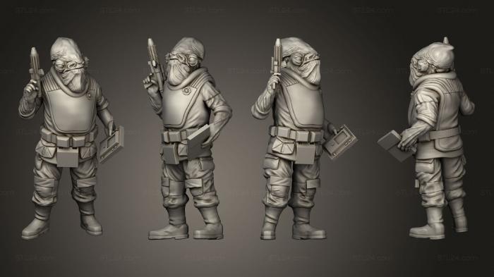 Military figurines (Combat Squid Commander 1, STKW_4501) 3D models for cnc