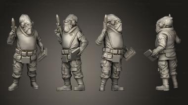 Military figurines Combat Squid Commander 1 3d model