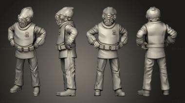 Military figurines Combat Squid Commander 2 3d model