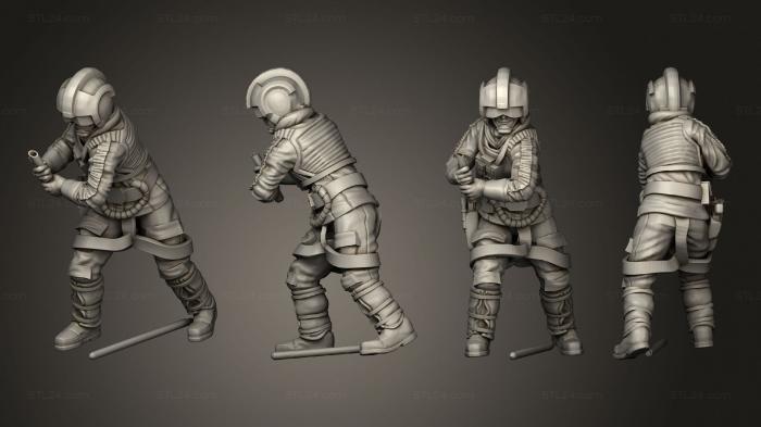 Military figurines (Combat The Hero with Cold Weather Flight Suit Helmet, STKW_4504) 3D models for cnc