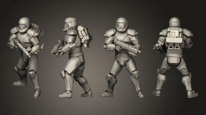 Military figurines (Combat Vanguard Trooper, STKW_4512) 3D models for cnc