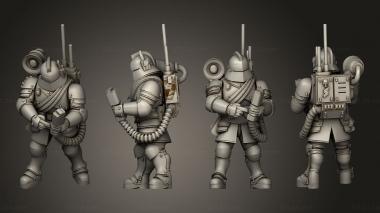 Military figurines Command squad Vox 3d model