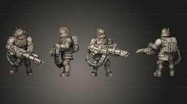 Military figurines Command squad Weapon 3d model