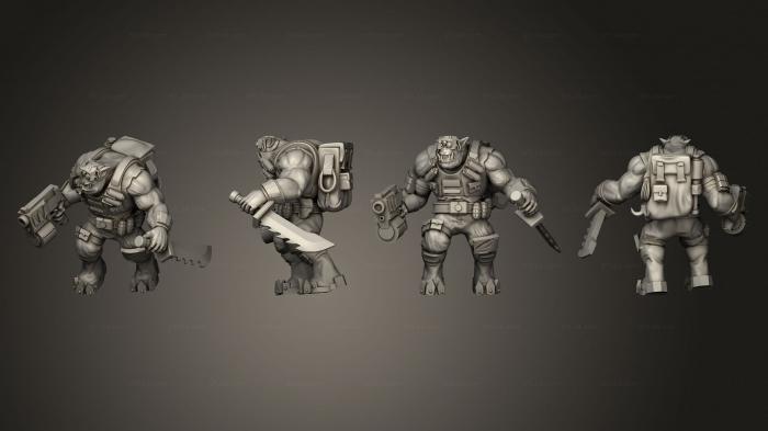 Military figurines (COMMANDO 2, STKW_4528) 3D models for cnc