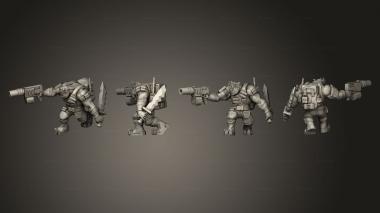 Military figurines COMMANDO 4 3d model