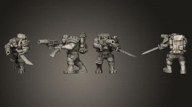 Military figurines COMMANDO 5 3d model