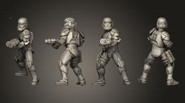 Military figurines Commando Delta Squad 02 3d model