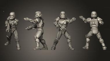 Military figurines Commando Delta Squad 3d model