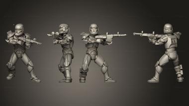 Military figurines Commando Pack 3d model